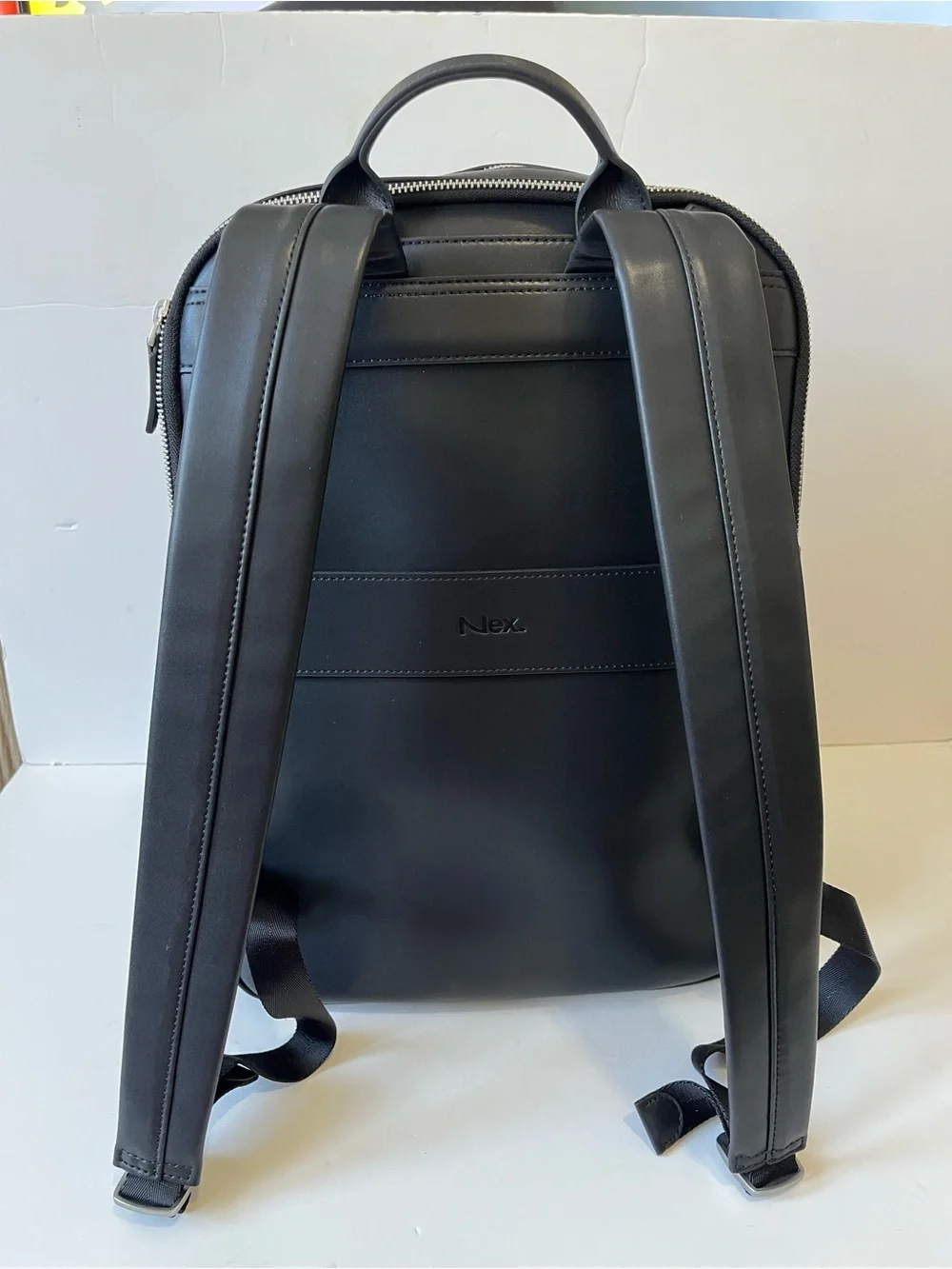 Nex Hawaii Underseat Backpack Black Vegan Leather Laptop Travel